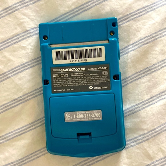 Gameboy Color System Console Teal Nintendo Handheld w/WarioLand game Bundle - Picture 2 of 5